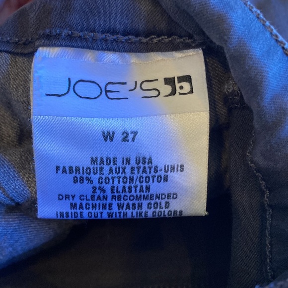 Joe’s Skinny Jeans, Stretch, Cargo Side Pockets, Charcoal Color, Sz. 27. - Picture 6 of 8